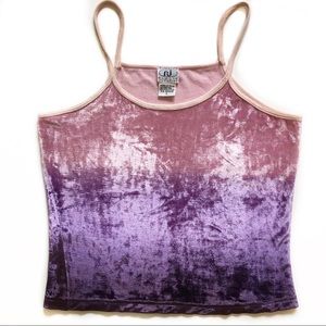 Vintage ombré crushed velour camisole